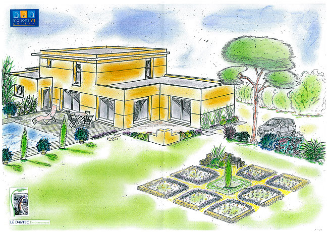 Dessins création de jardins