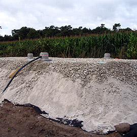 Tertre d'infiltration non drainé